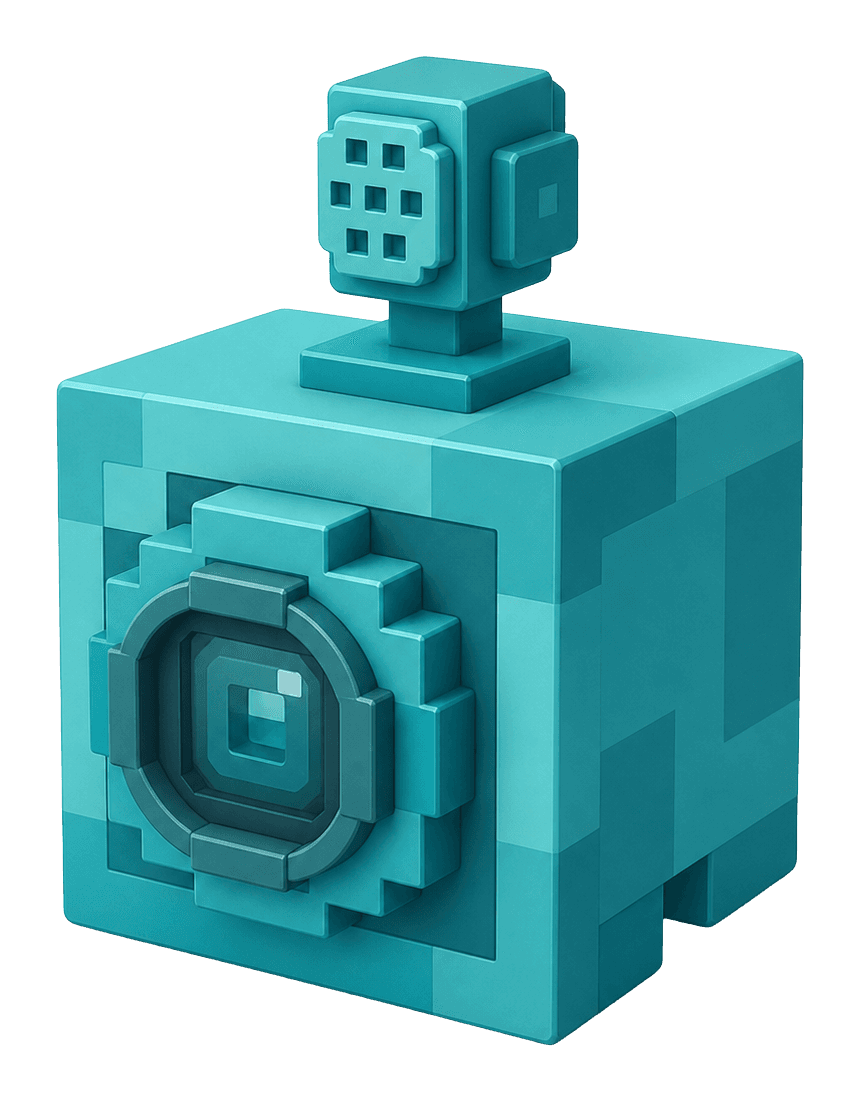 Isla flotante representando servidores patrocinados de Mineando