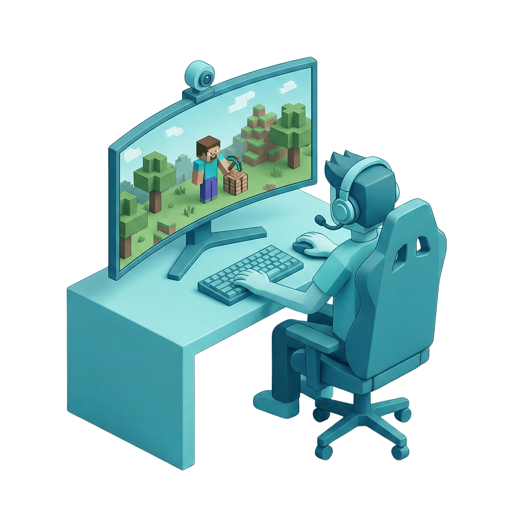 Isla flotante representando servidores patrocinados de Mineando