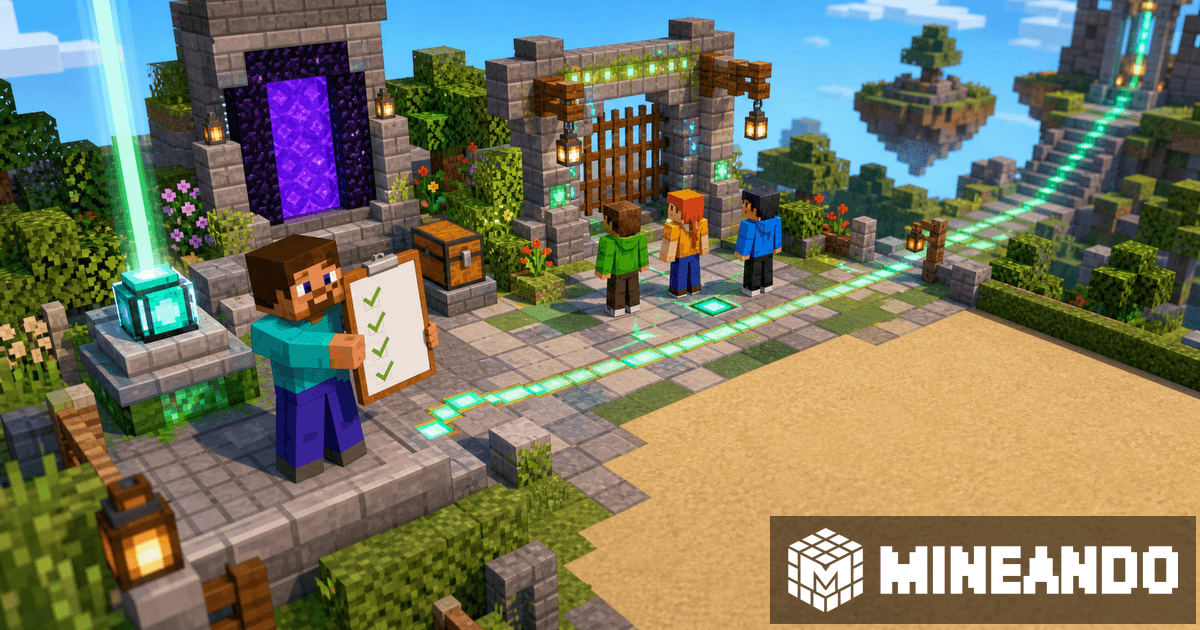 Server owner reviewing a checklist before inviting friends to a Minecraft server