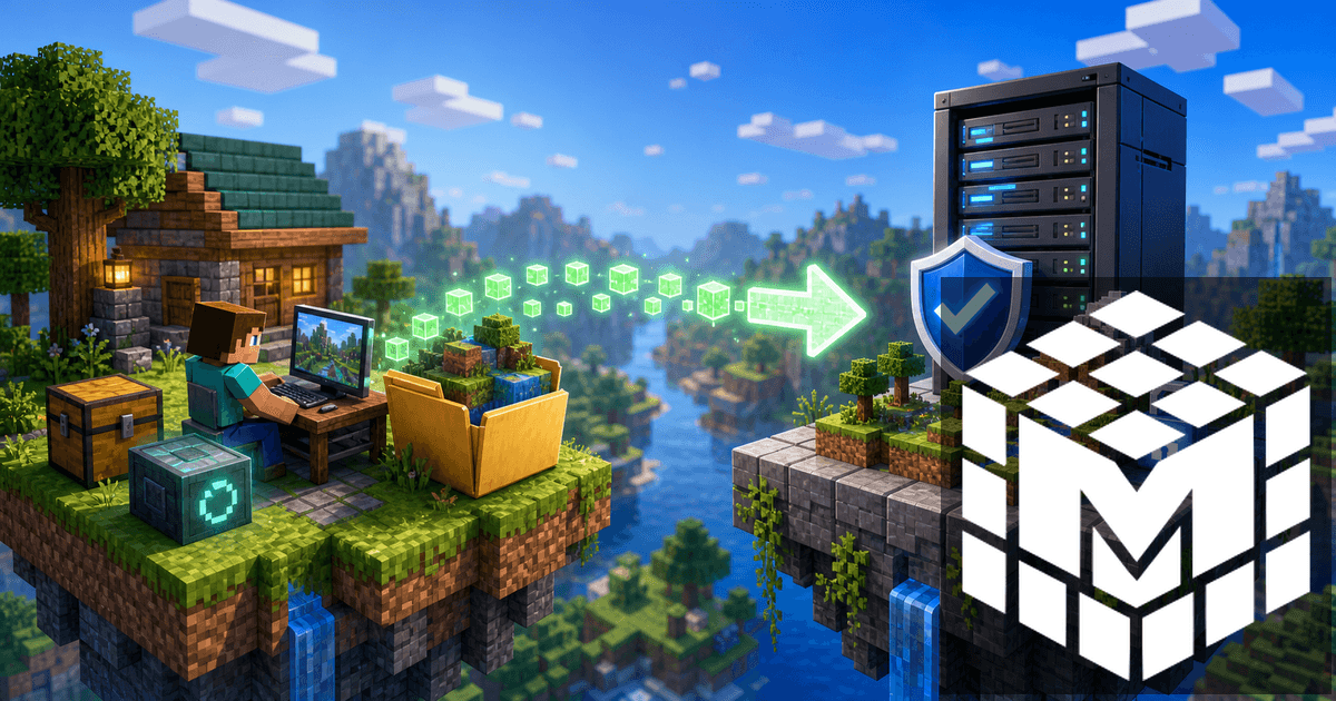 Mundo de Minecraft migrando desde un ordenador local hacia un servidor seguro en la nube