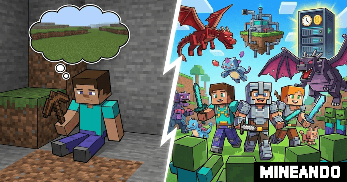 Minecraft Vanilla vs Modpacks: Comparativa de servidor básico aburrido frente a la aventura total con mods pagando solo por horas en Mineando