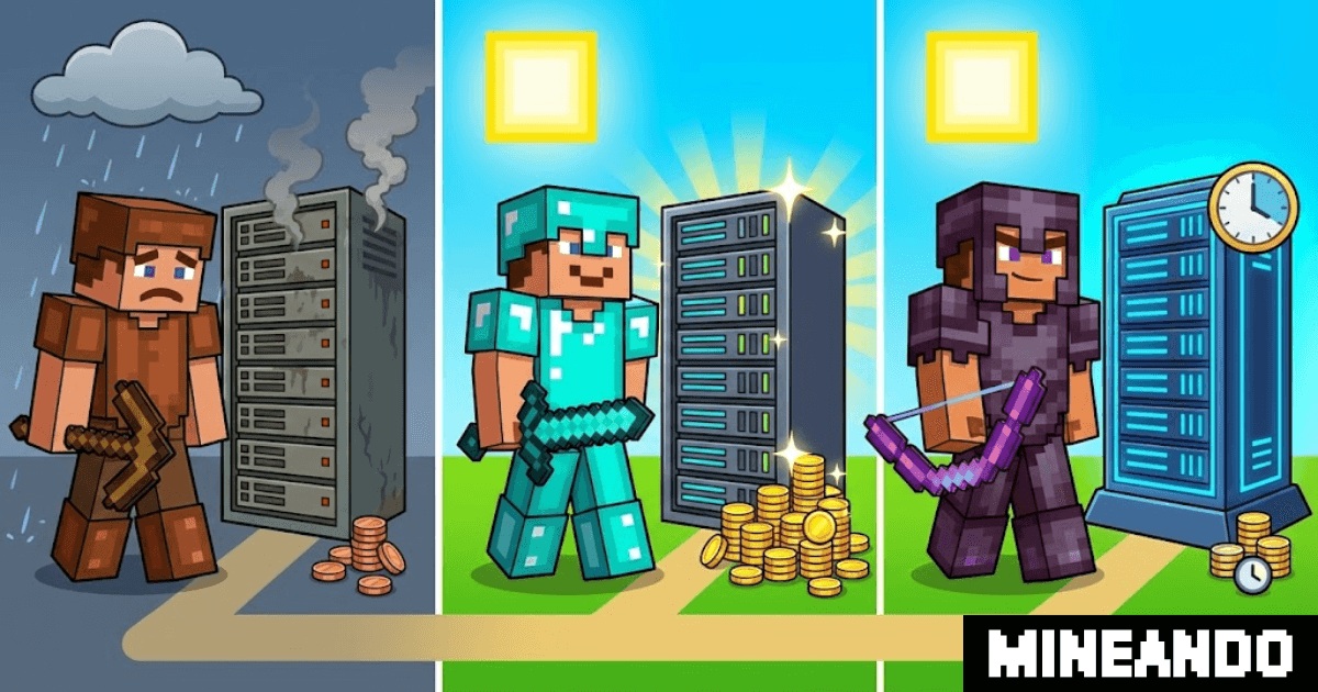 Evolución hosting Minecraft: Del servidor barato con lag al premium caro frente al pago por uso de Mineando con Netherite
