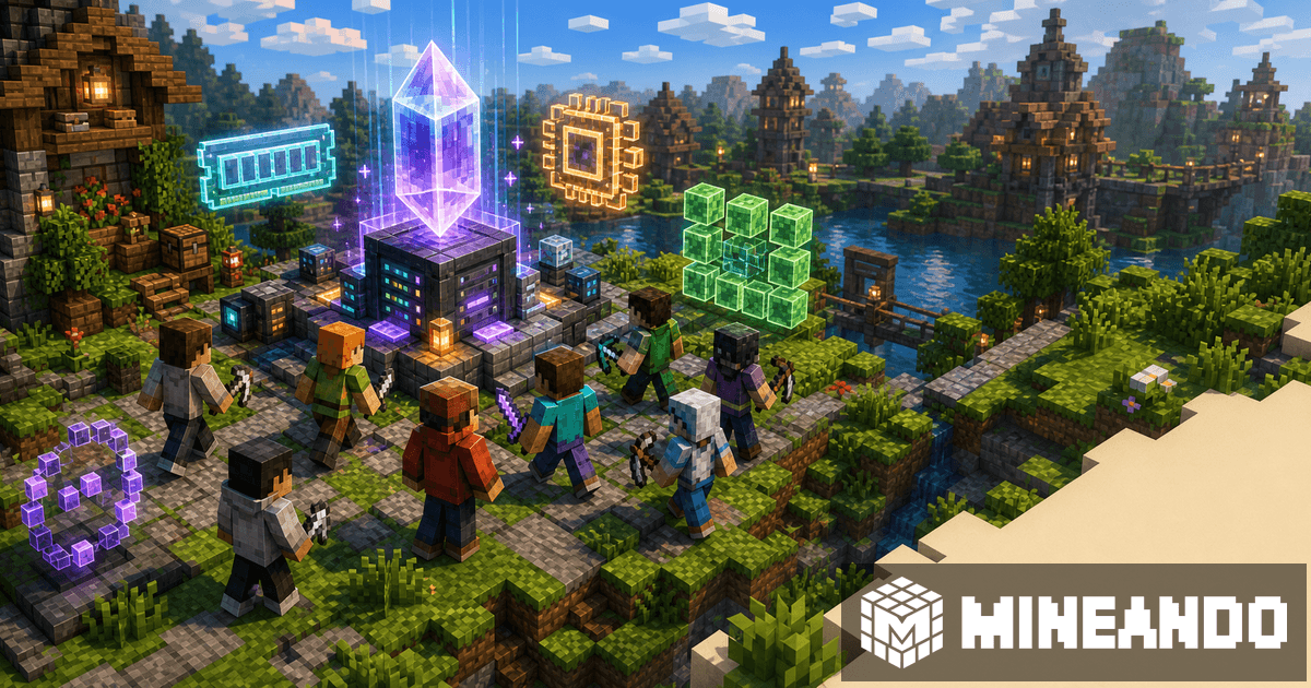 Minecraft server panel comparing players, RAM, view distance, and world load